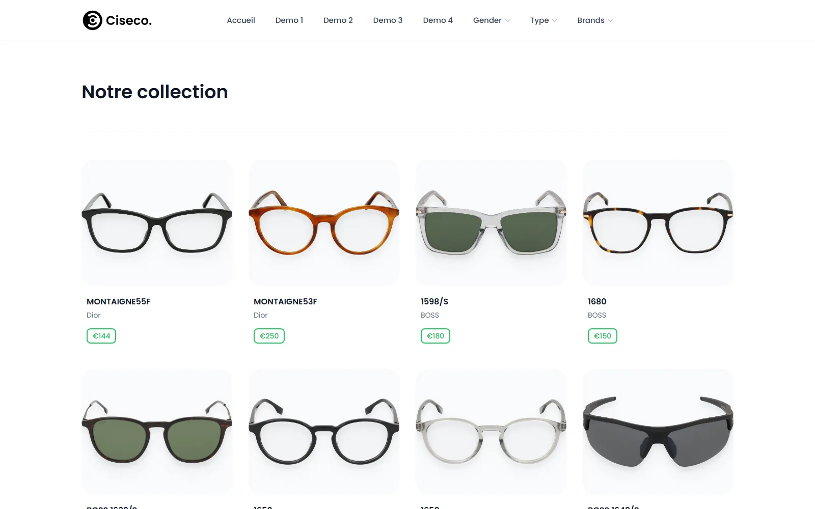 Collection — Dior & BOSS frames